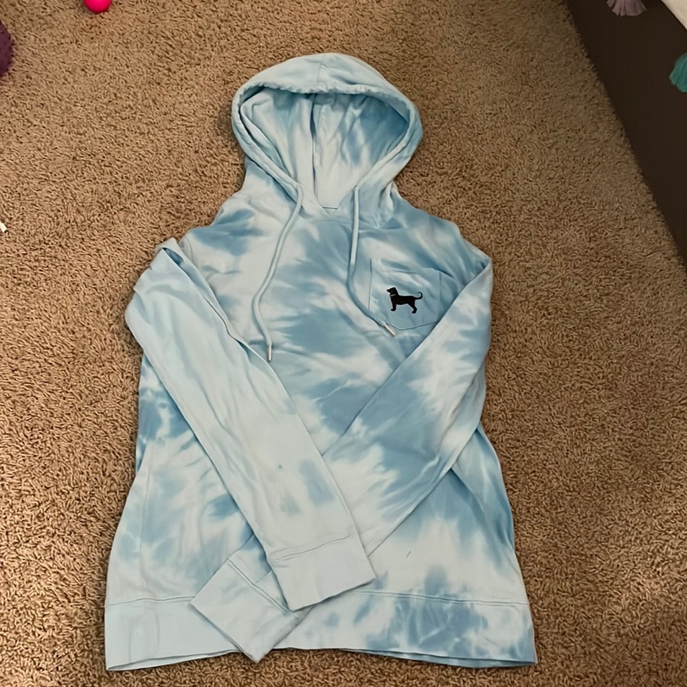 Selling salty dog sweatshirt blue and white tie-dye womens extra small